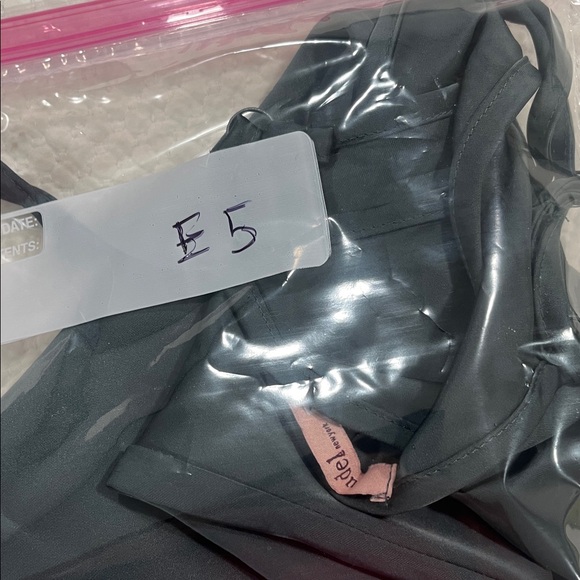 Udel New York Satin Slip Dress Green Midi Spaghetti Strap Bias Cut SzM - Picture 9 of 10